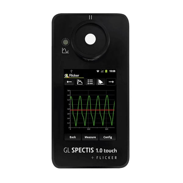 Pomiar migotania za pomocą GL SPECTIS 1.0 Touch + Flicker